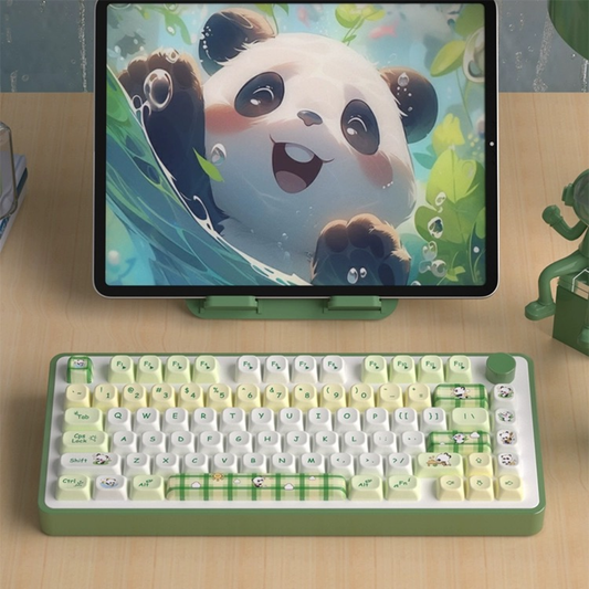 Chic Panda | Green Country Style MOT Profile 130 PBT Keycap Set