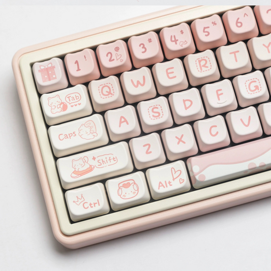 Pink Kitty MAO Profile 140 PBT Keycap Set
